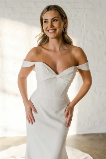 Essense of Australia Style #D3755 Dress And Overskirt #2 thumbnail