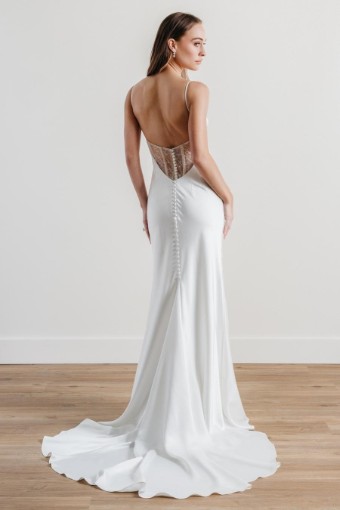 Wtoo Style #Cam 15218P with Arm Drape, no Lace Sleeves #1 thumbnail